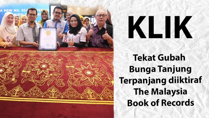 Tekat Gubah Bunga Tanjung Terpanjang diiktiraf The Malaysia Book of