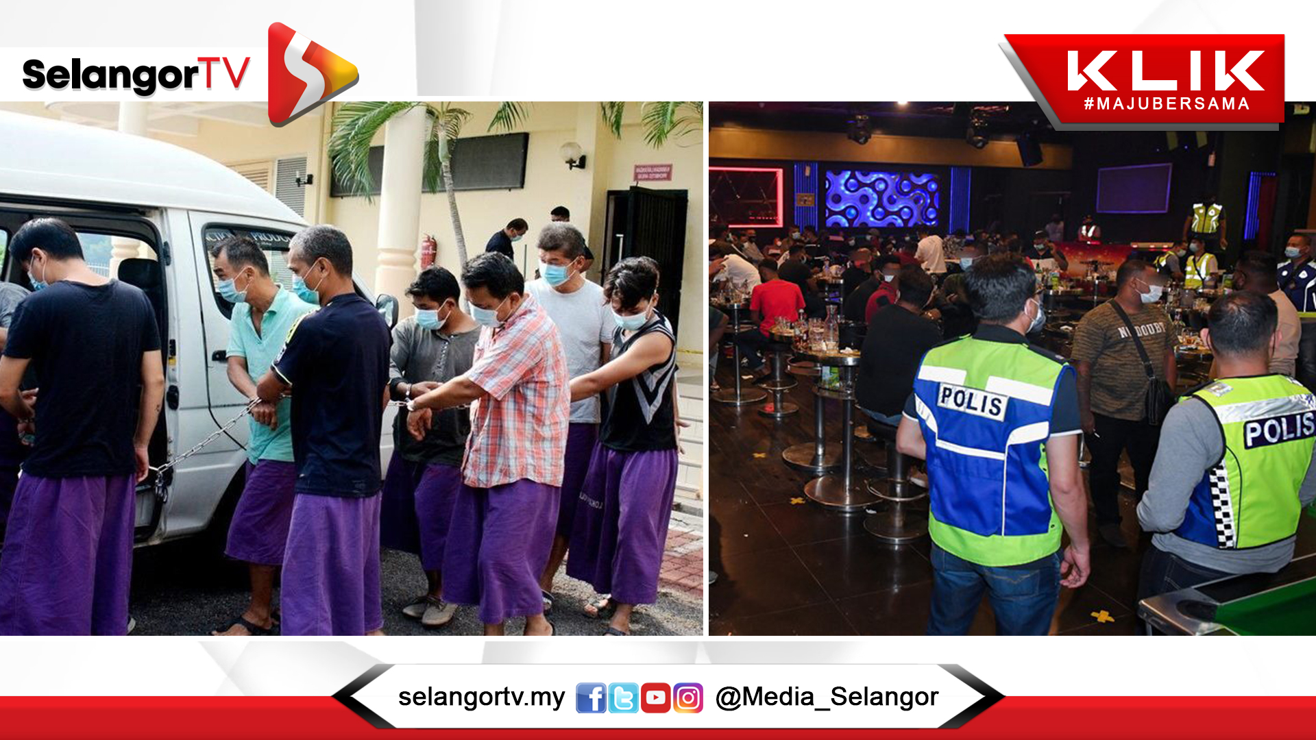 144 Individu Terlibat Aktiviti Pusat Hiburan Ditahan Polis - SelangorTV