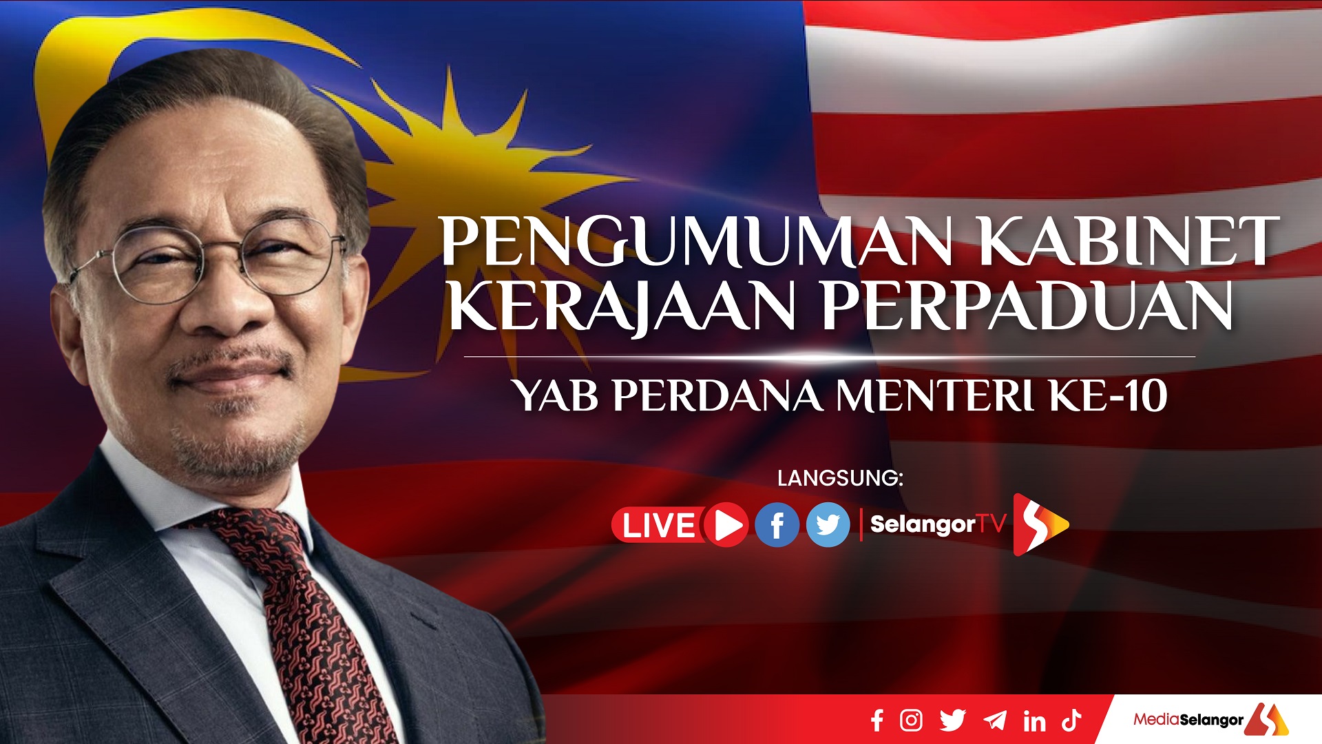 (LANGSUNG) Pengumuman Kabinet Kerajaan Perpaduan - SelangorTV